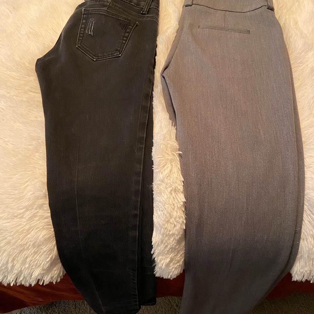Two pair, nice, dress pants for work.